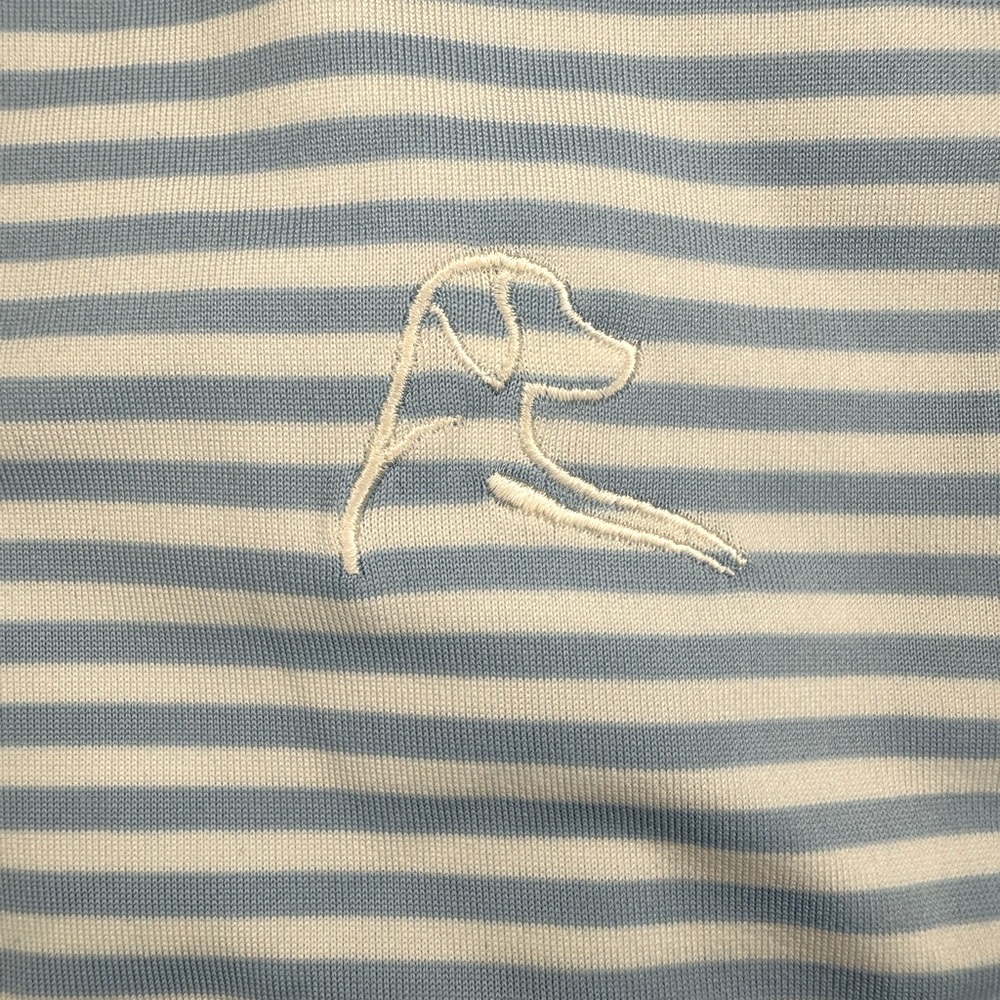 NWOT Rhoback Whaler Heather Stripe Birdie Blue Polo Performance Polo in XXL - Picture 7 of 7